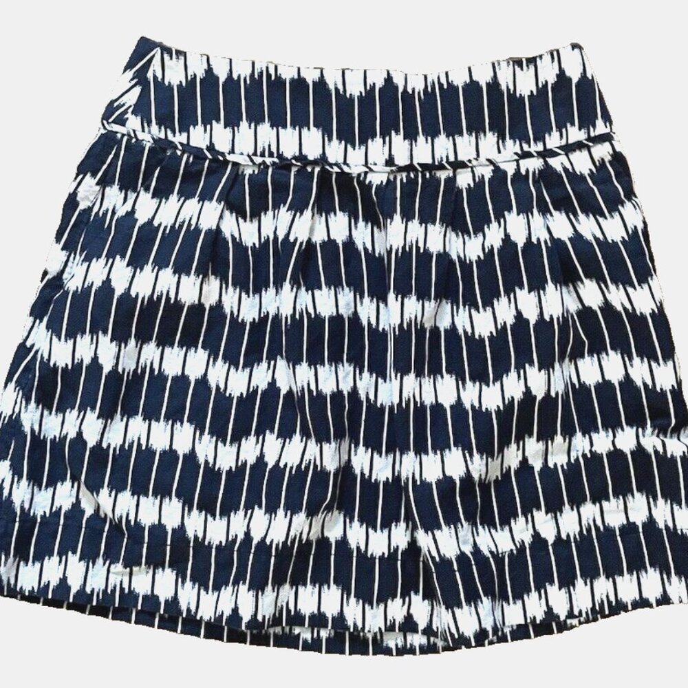 LOFT Blue and White Linen Skirt - Size 00P